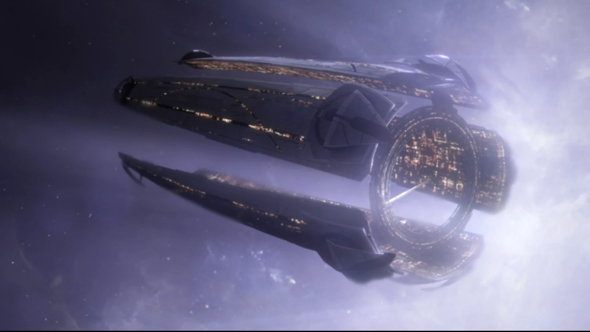 Stazione orbitale futuristica per la piattaforma Galaxici Citadel
